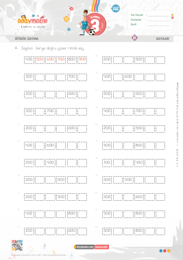 3.S�n�f Y�zer Ritmik Sayma -1 Etkinli�i