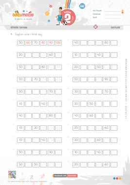 2.S�n�f Onar �leri Ritmik Sayma -1 Etkinli�i