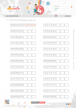 4.S�n�f Say� �r�nt�leri -7 Etkinli�i