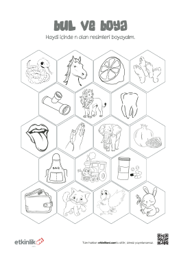 1.S�n�f N Sesi Bul ve Boya -2 Etkinli�i