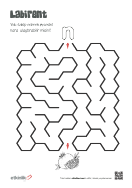 1.S�n�f N Sesi Labirent -3 Etkinli�i