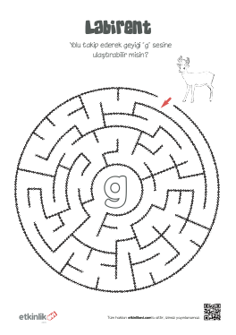 1.S�n�f G Sesi Labirent -1 Etkinli�i