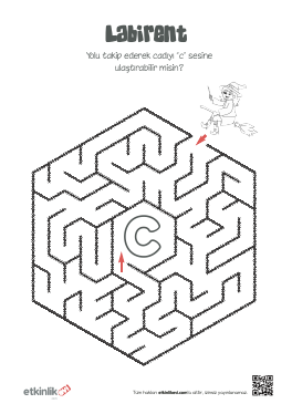 1.S�n�f C Sesi Labirent -2 Etkinli�i