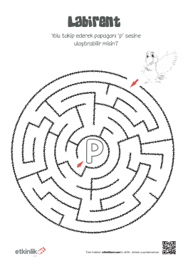 1.S�n�f P Sesi Labirent -1 Etkinli�i