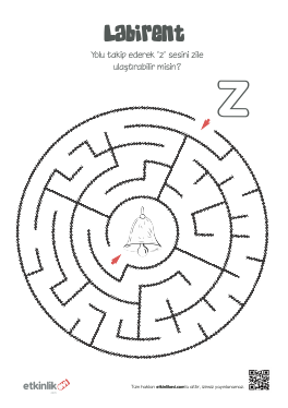 1.S�n�f Z Sesi Labirent -2 Etkinli�i