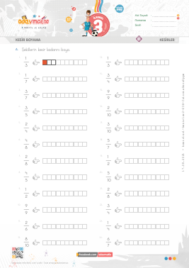 3.S�n�f Kesir Boyama -1 Etkinli�i