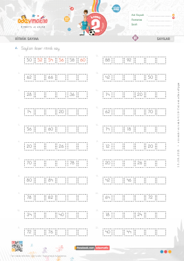 2.S�n�f �ki�er �leri Ritmik Sayma -3 Etkinli�i