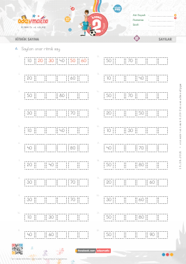 2.S�n�f Onar �leri Ritmik Sayma -5 Etkinli�i