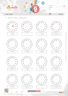 2.S�n�f Saat �izme -5 Etkinli�i