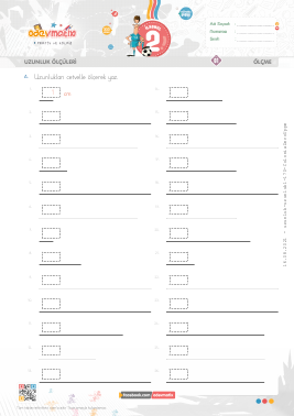 2.S�n�f Uzunluk �l�me -3 Etkinli�i