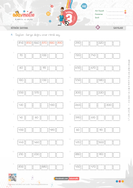 3.S�n�f Onar Ritmik Sayma -1 Etkinli�i