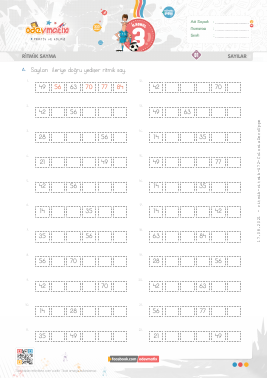 3.S�n�f Yedi�er Ritmik Sayma -2 Etkinli�i