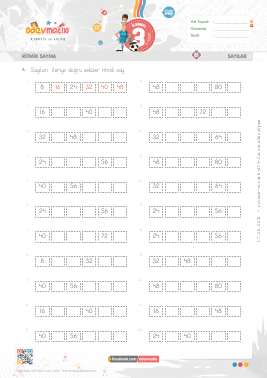 3.S�n�f Sekizer Ritmik Sayma -2 Etkinli�i