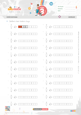 3.S�n�f Kesir Boyama -4 Etkinli�i