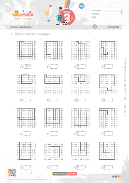 3.S�n�f Alan Hesaplama -3 Etkinli�i