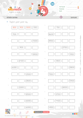 4.S�n�f Y�zer Ritmik Sayma -3 Etkinli�i