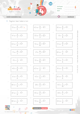 4.S�n�f Kesir Kadar�n� Belirleme -3 Etkinli�i