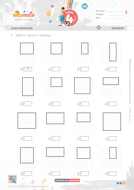 4.S�n�f Kare ve Dikd�rtgenin Alan� -3 Etkinli�i