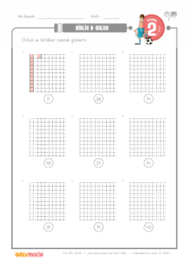 2.S�n�f Onluk ve Birlik �izme -5 Etkinli�i