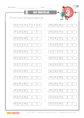 3.S�n�f Say� �r�nt�leri -7 Etkinli�i