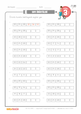 3.S�n�f Say� �r�nt�leri -10 Etkinli�i