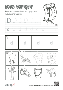 1.S�n�f D Sesi Boya Yap��t�r Etkinli�i