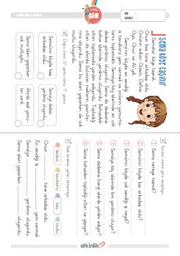 1.S�n�f Okudu�unu Anlama -25 Etkinli�i