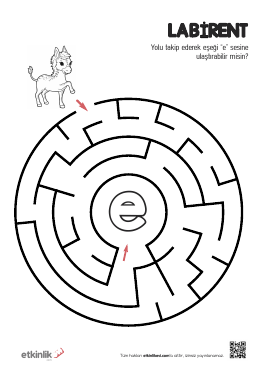 1.S�n�f E Sesi Labirent -2 Etkinli�i