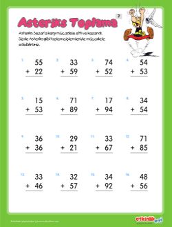 2.S�n�f Kar���k Toplama ��lemi -8 Etkinli�i