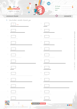 3.S�n�f Uzunluklar� �l�me -1 Etkinli�i