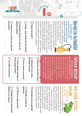 1.S�n�f Okudu�unu Anlama -18 Etkinli�i