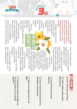 3.S�n�f Okudu�unu Anlama -22 Etkinli�i