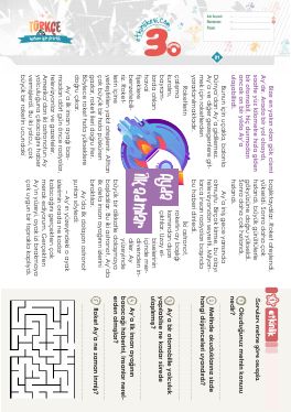 3.S�n�f Okudu�unu Anlama -34 Etkinli�i